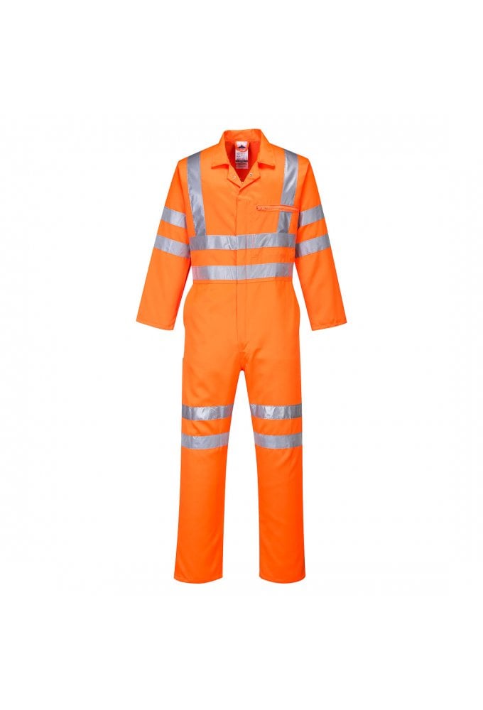 RT42OR Hi-Vis Poly-Cotton Coverall TOM (Small To 4XLarge)