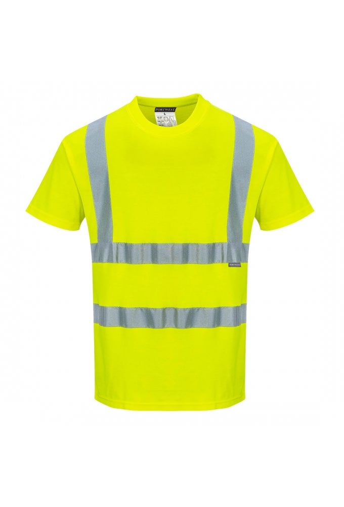Portwest S170 Portwest Cotton Comfort Short Sleeve T-Shirt S-5XL (2 COLOURS) EN20471 and RIS 3279 in orange