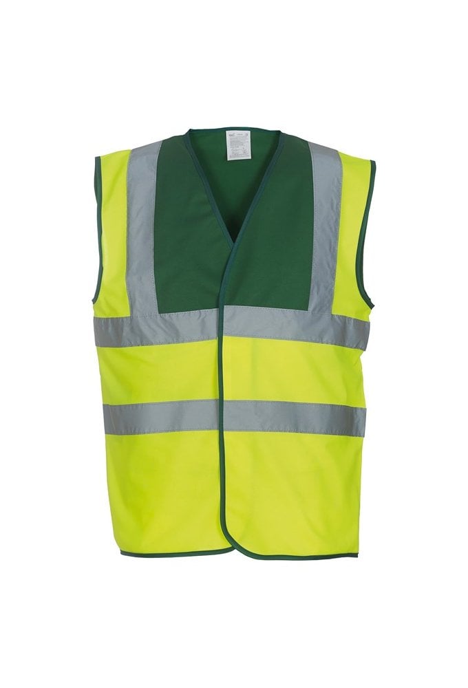 YK001 Hi Vis Two Tone Vests (Small To 3XL) 7 COLOURS