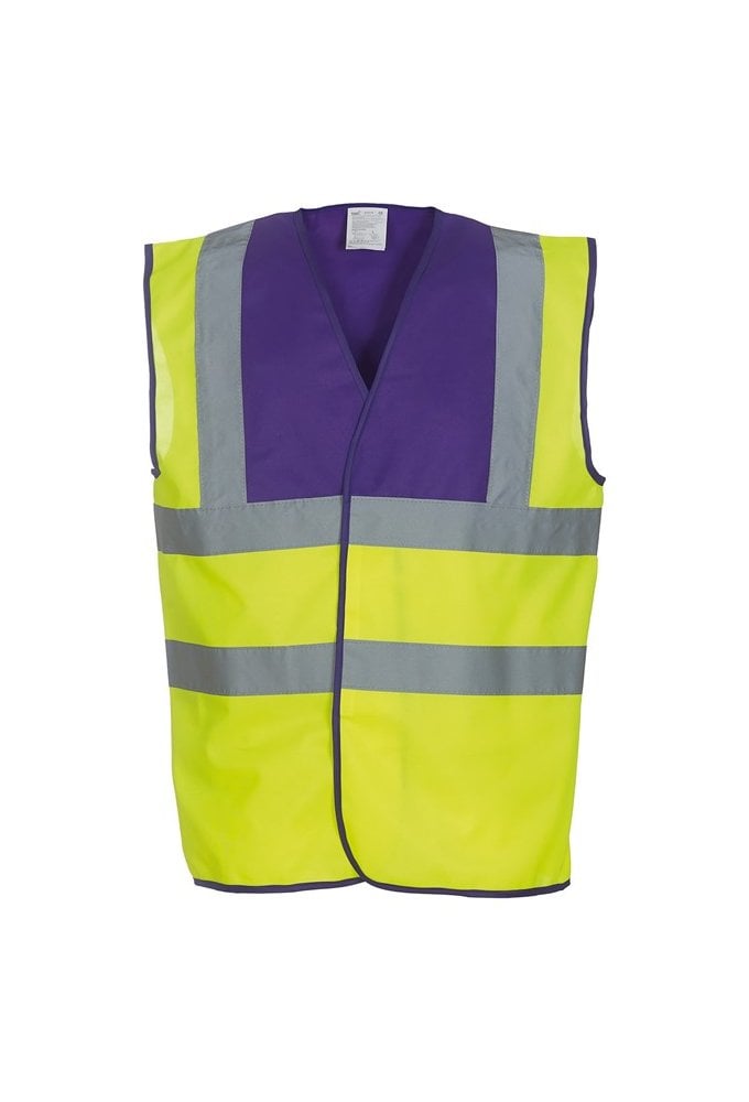 YK001 Hi Vis Two Tone Vests (Small To 3XL) 7 COLOURS