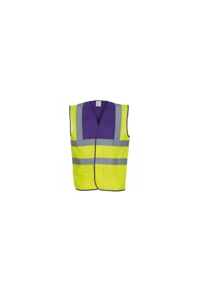 YK001 Hi Vis Two Tone Vests (Small To 3XL) 7 COLOURS