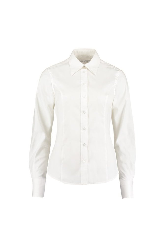 KK702 Womens Corporate Oxford Long Sleeved Blouse (Size 8 to 24) 5 COLOURS