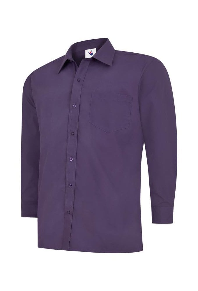 UC709 Mens Poplin Full Sleeve Shirt (Collar Size 14.5 To 19.5) 10 COLOURS