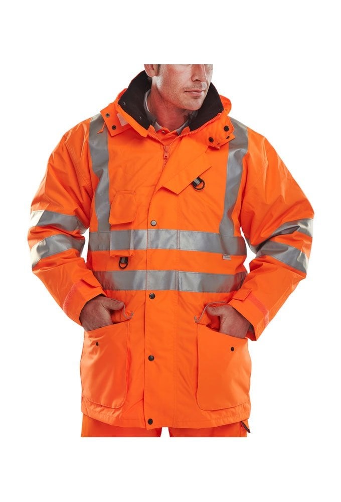 7IN1 Beeswift ELSENER Breathable Jacket (Small To 4XL) 2 COLOURS RIS 3279 Orange Only