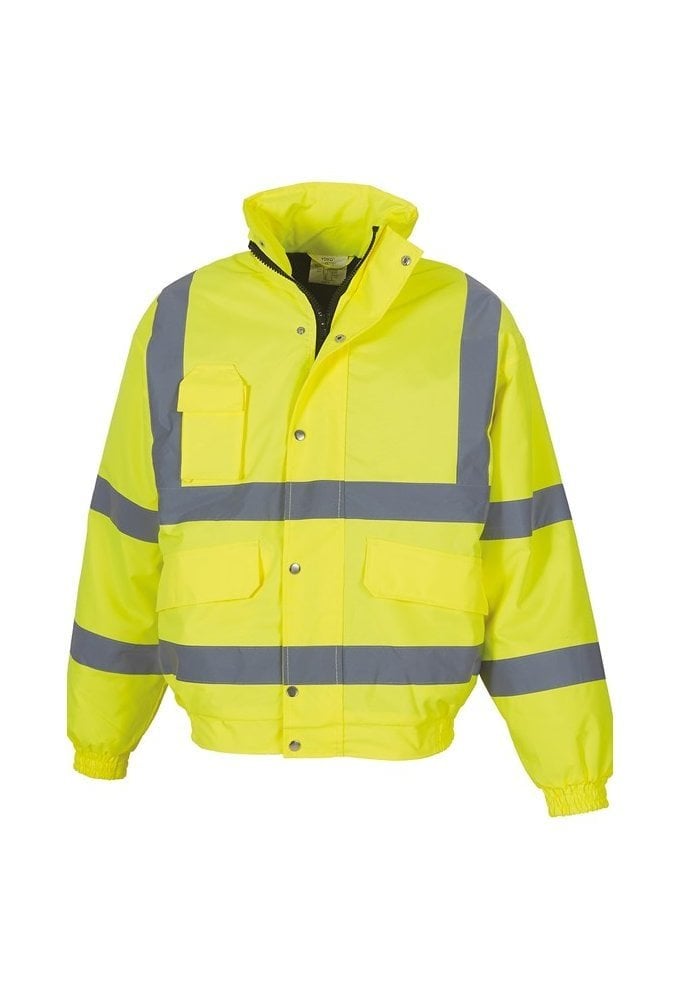 YK043 Hi-Vis Classic Bomber Jacket (Small To 6XL) 4 COLOURS RIS 3279 TOM In Orange