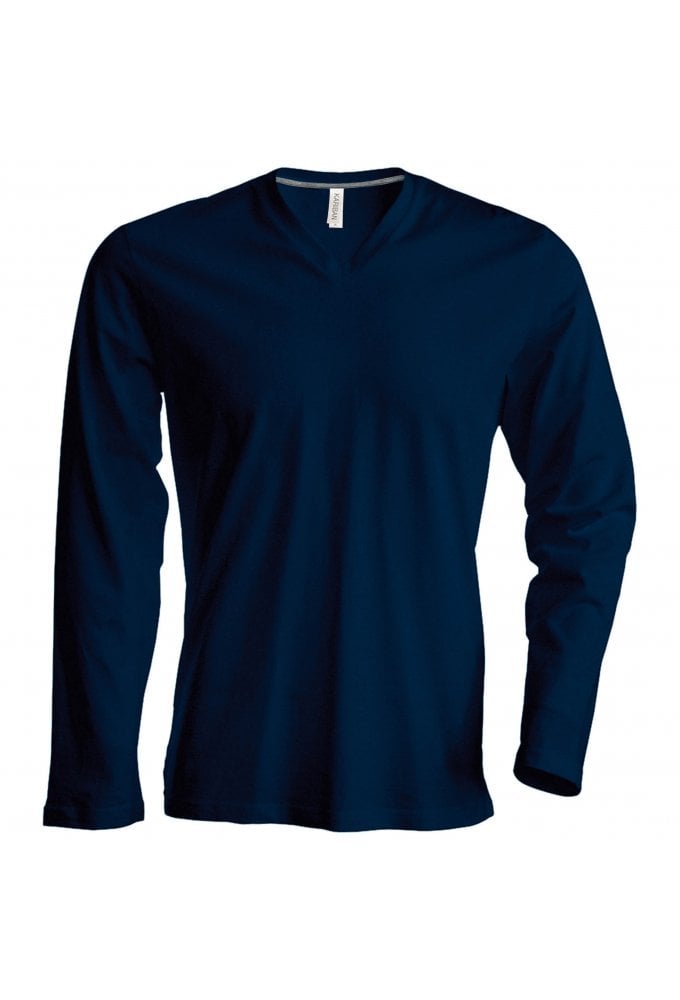 KB358 Long Sleeved V-Neck T-Shirt (Small To 4XL) 4 COLOURS