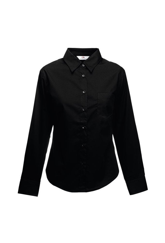 SS012 Lady-Fit Poplin Long Sleeved Shirt (XS To 3XL) 5 COLOURS
