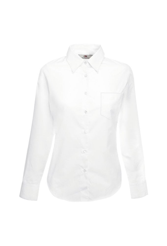 SS012 Lady-Fit Poplin Long Sleeved Shirt (XS To 3XL) 5 COLOURS