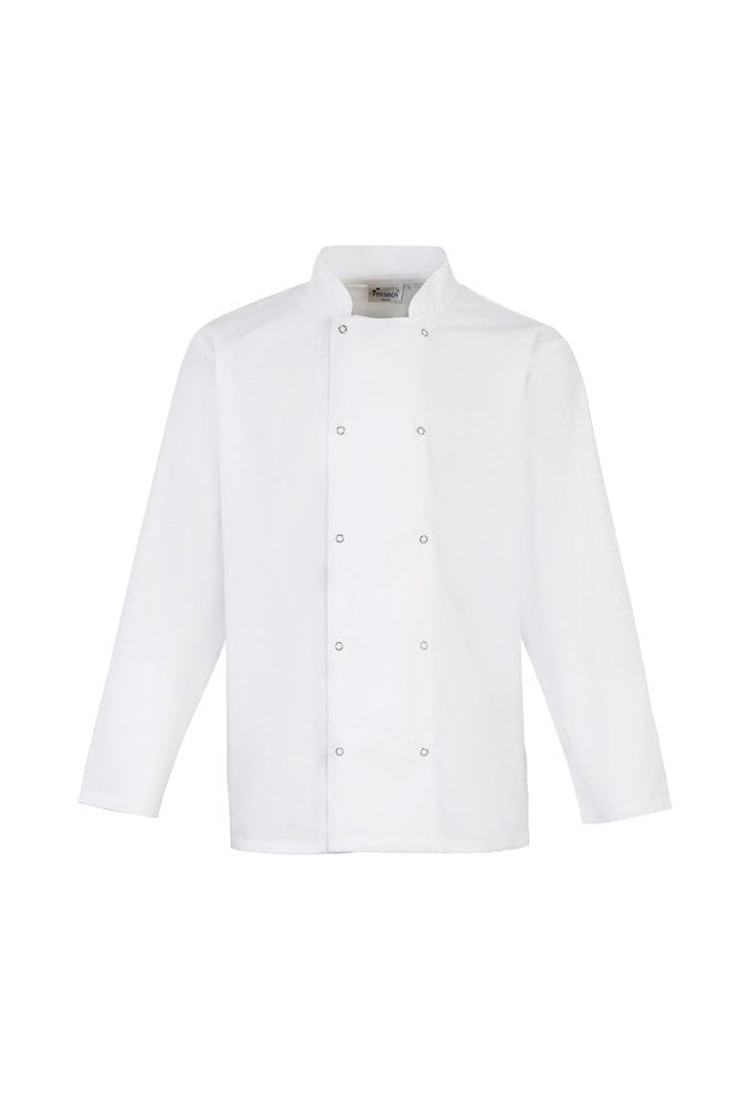 PR665 Stud Front Long Sleeve Chefs Jacket (XSmall to 3XLarge)