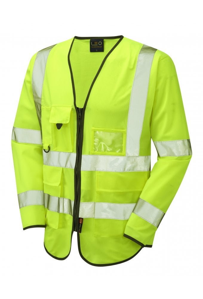 S12-Y Wrafton Executive Hi Vis Long Sleeved Vests (XSmall To 6XL)