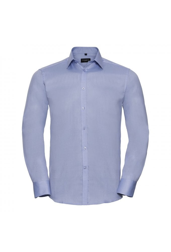 J962M Long sleeve herringbone shirt (14.5 to 19.5) 2 COLOURS