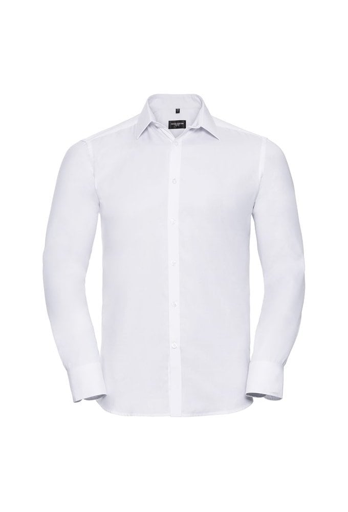 J962M Long sleeve herringbone shirt (14.5 to 19.5) 2 COLOURS