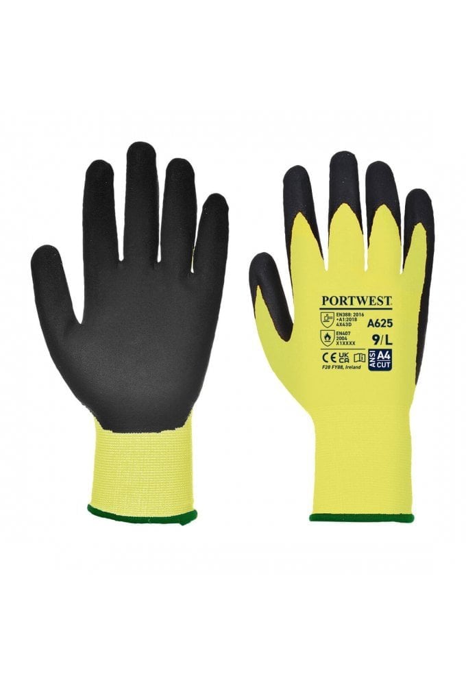 A625 - Portwest Vis-Tex Cut Resistant Glove - PU Cut Level D