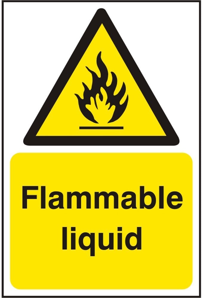 BSS11175 Flammable Liquid Sign Vinyl Version