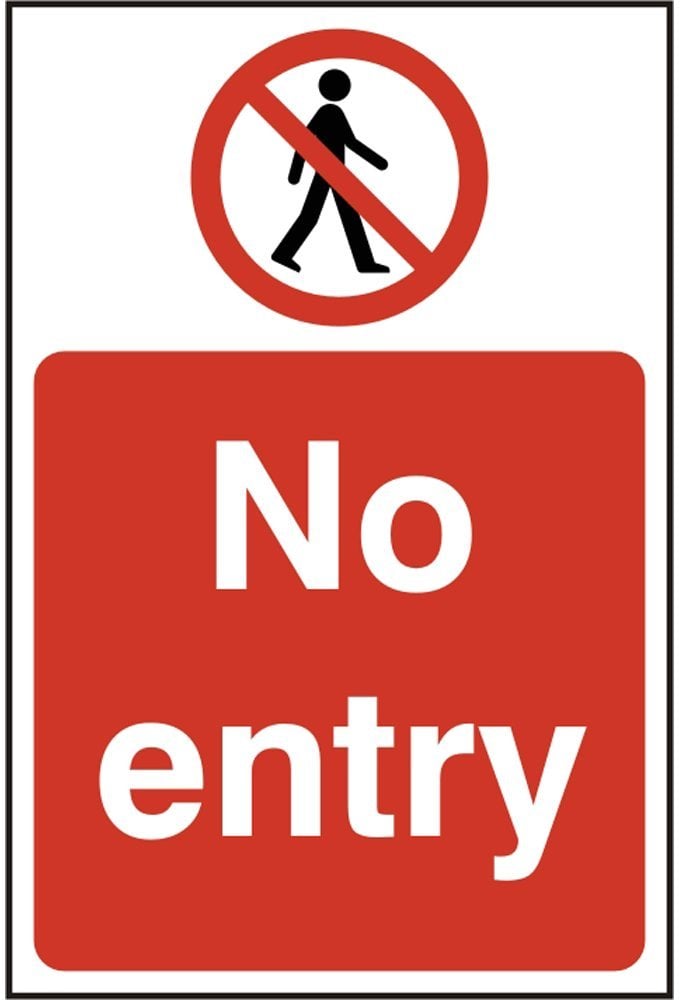 BSS11630 No Entry Sign Vinyl Version
