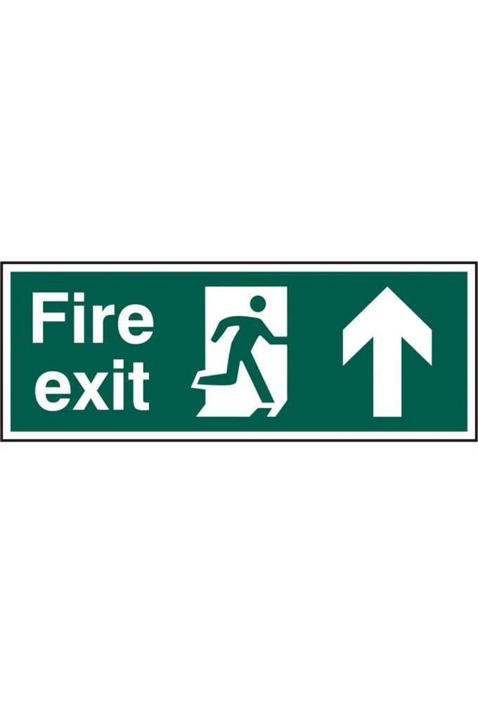 BSS12105 Fire Exit Man Up Sign PVC Version