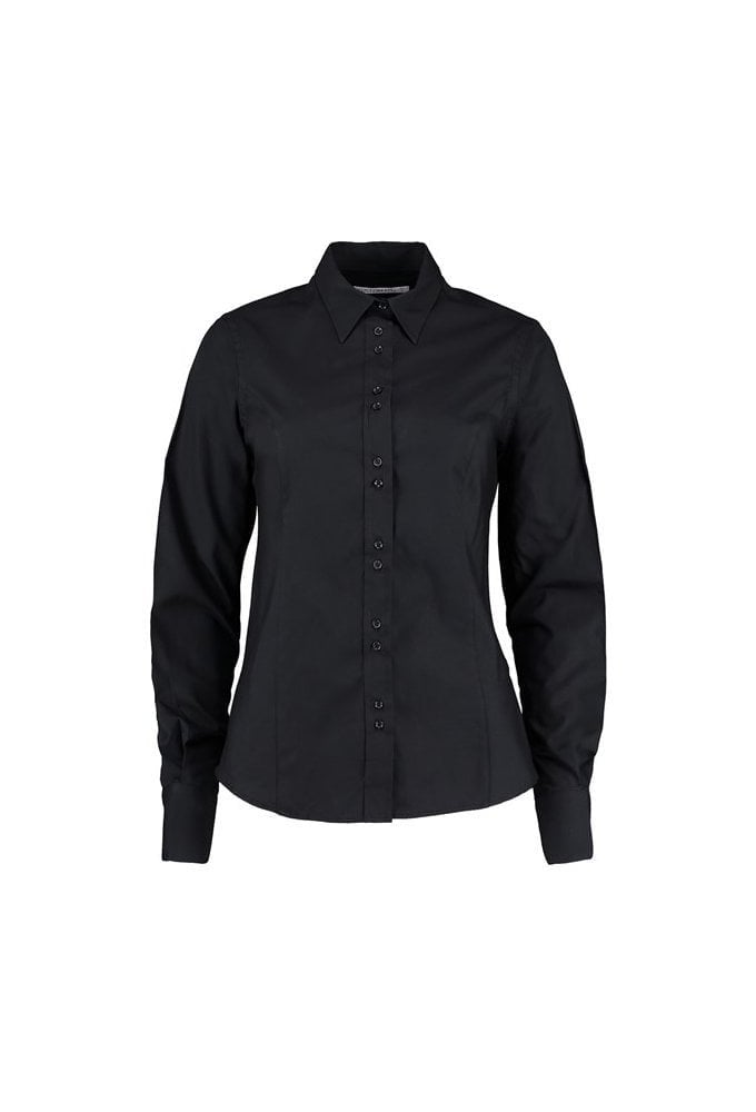 KK388 Womens City Business Long Sleeved Blouse (Size 8 To 20) 2 COLOURS