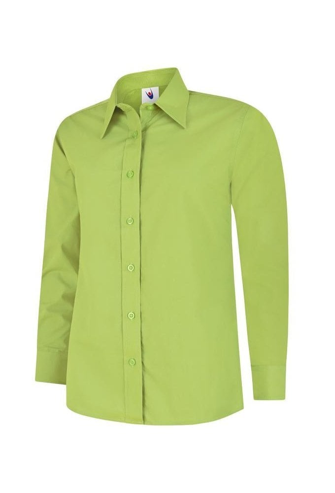 UC711 Ladies Poplin Full Sleeve Shirt (XS To 5XL) 9 COLOURS