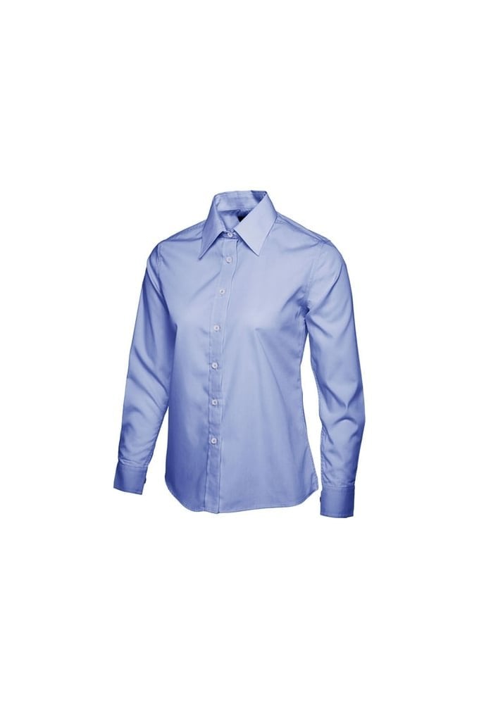 UC711 Ladies Poplin Full Sleeve Shirt (XS To 5XL) 9 COLOURS