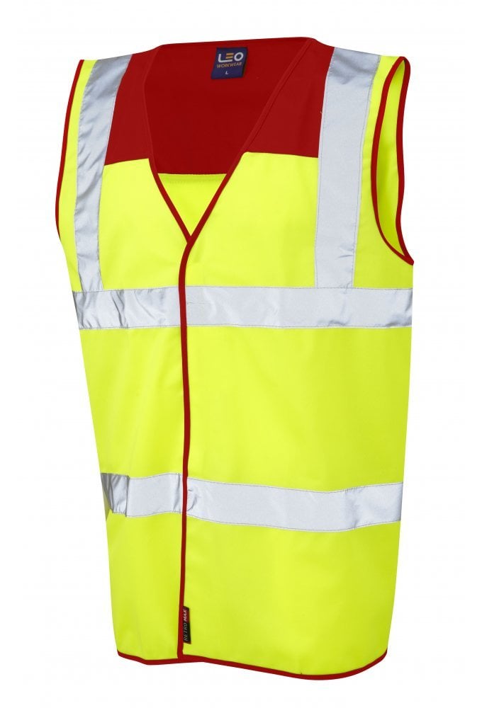 W09-RD/Y Bradworthy Red Yoke Hi Vis Vests (Small to 4XL)