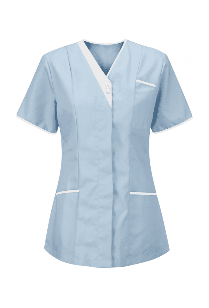 CHVLT1 LADIES V-NECK TUNIC 6 TO 32 (6 COLOURS)