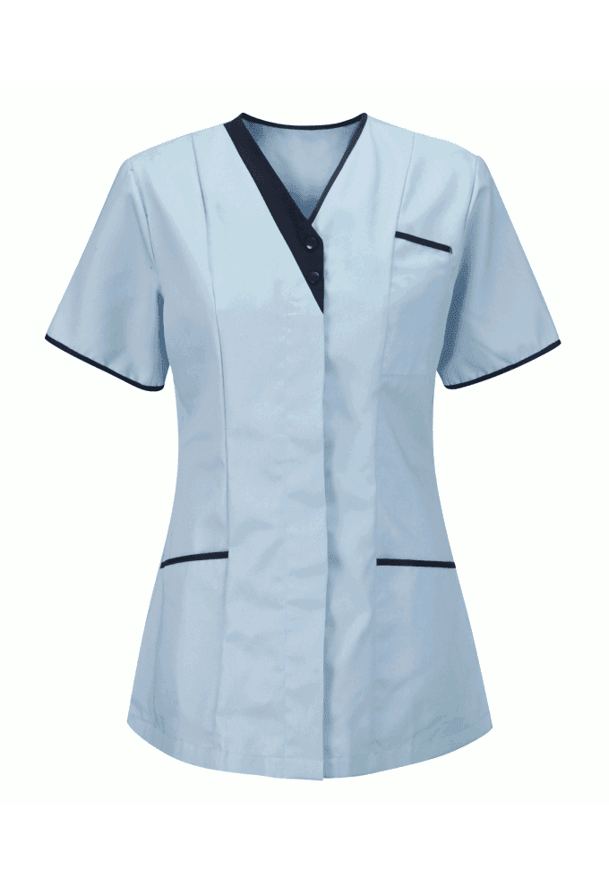 CHVLT1 LADIES V-NECK TUNIC 6 TO 32 (6 COLOURS)