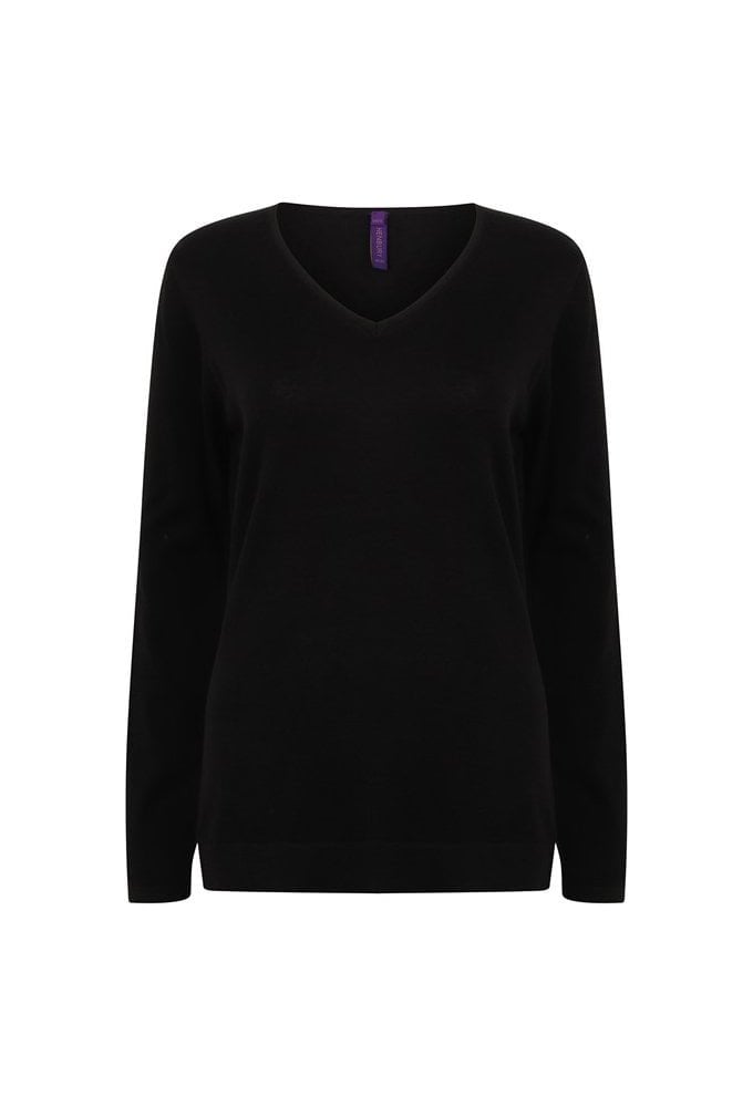 HB721 Womens 12 Gauge V-Neck Jumper