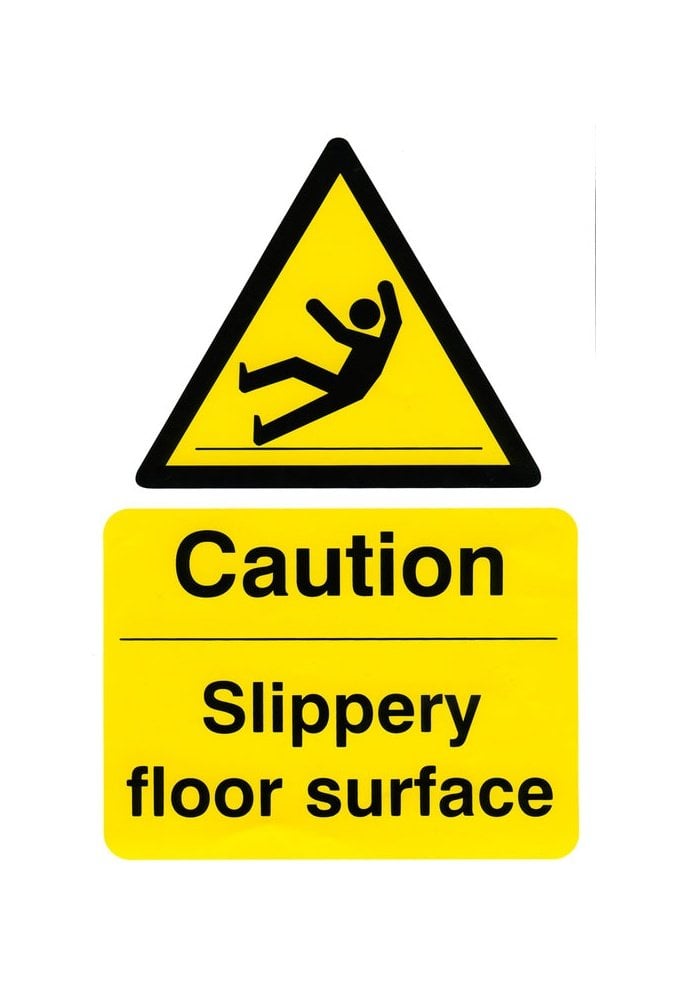 BSS11039 Caution Slippery Floor Surface Vinyl Version