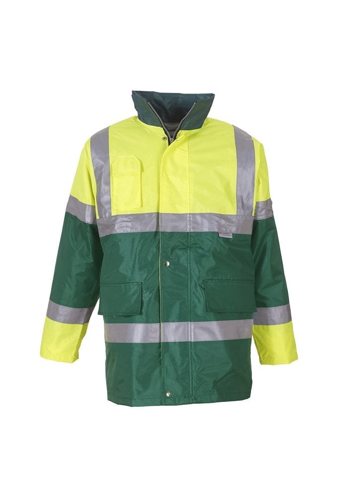YK047 Hivis Waterproof Windproof Contrast Jacket (SmallTo3XL) 4 COLOURS