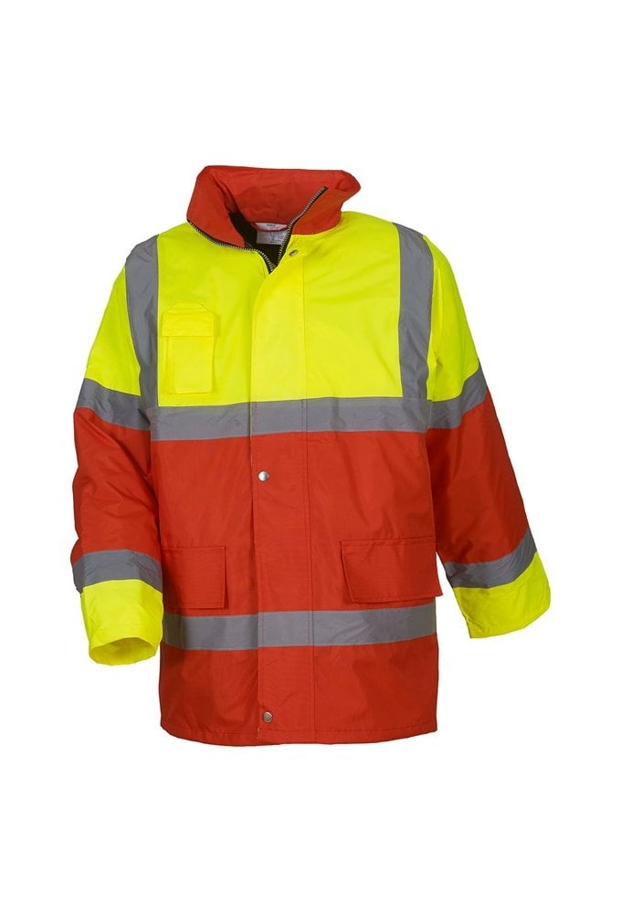 YK047 Hivis Waterproof Windproof Contrast Jacket (SmallTo3XL) 4 COLOURS