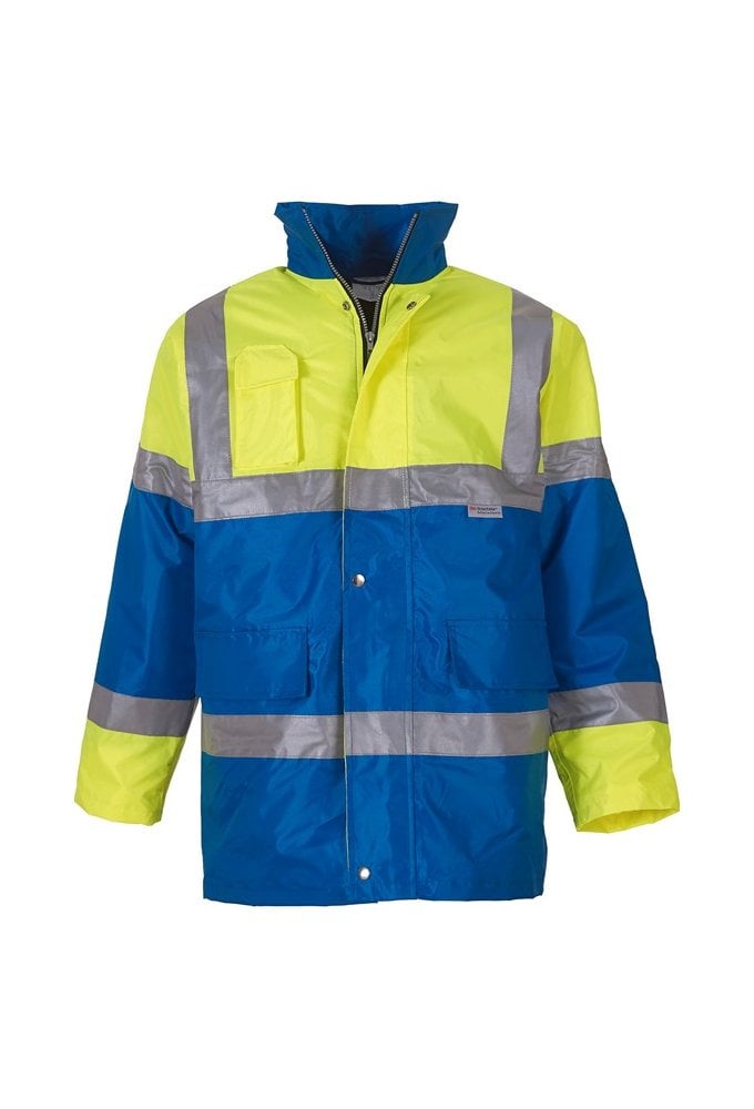 YK047 Hivis Waterproof Windproof Contrast Jacket (SmallTo3XL) 4 COLOURS