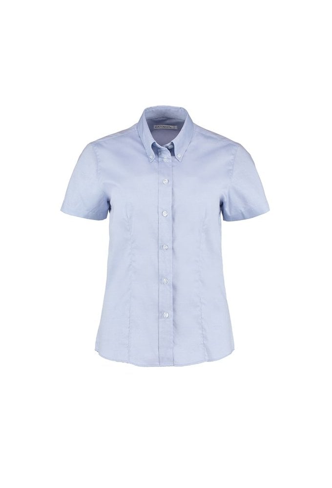 KK701 Womens Corporate Oxford Short Sleeved Blouse (Size 8 To Size 26) 7 COLOURS
