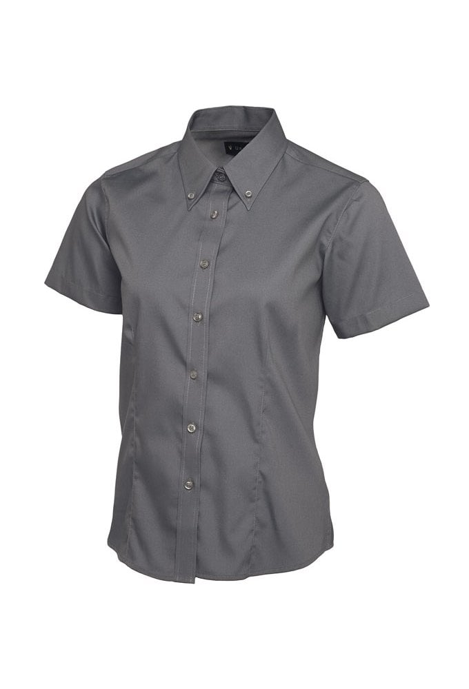 UC704 Ladies Pinpoint Short Sleeved Oxford Shirt (Size 8 to Size 24) 7 COLOURS