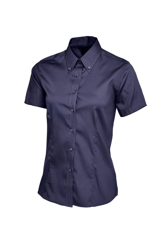 UC704 Ladies Pinpoint Short Sleeved Oxford Shirt (Size 8 to Size 24) 7 COLOURS