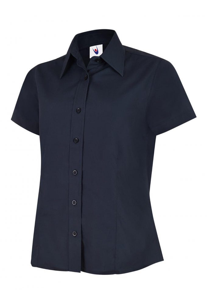UC712 Ladies Poplin Half Sleeve Shirt (Size 8 to Size 24) 10 COLOURS