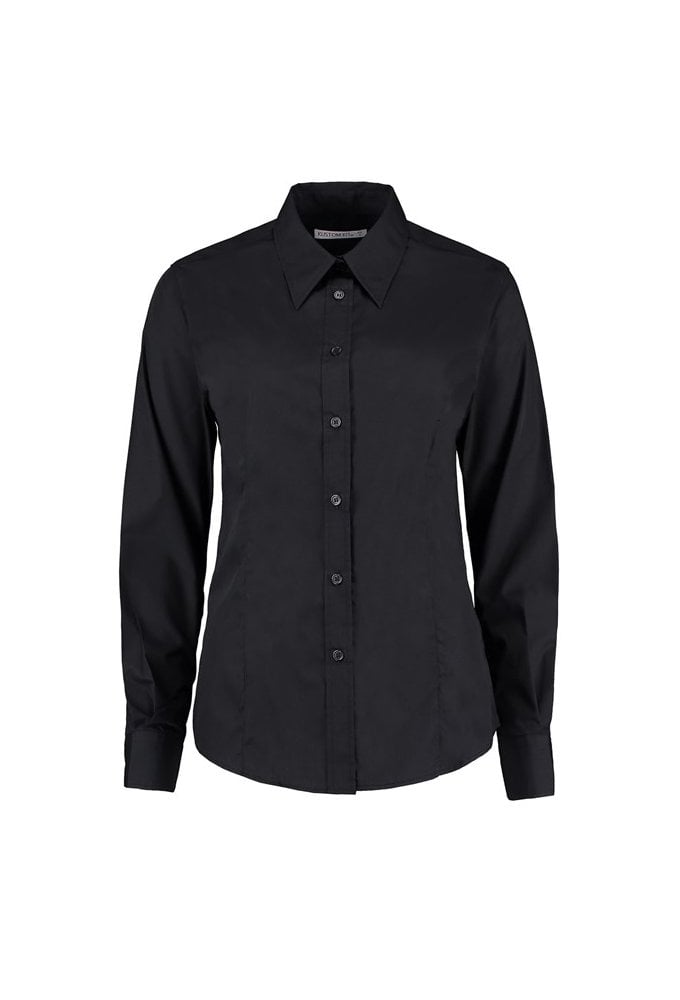 KK729 Womens WorkForce Long Sleeved Blouse (Size 8 To 24) 3 COLOURS