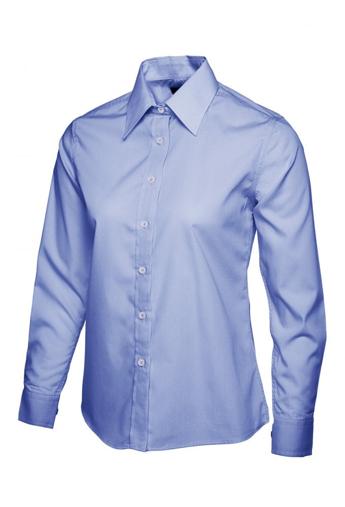 UC711 Ladies Poplin Full Sleeve Shirt (XS To 5XL) 9 COLOURS