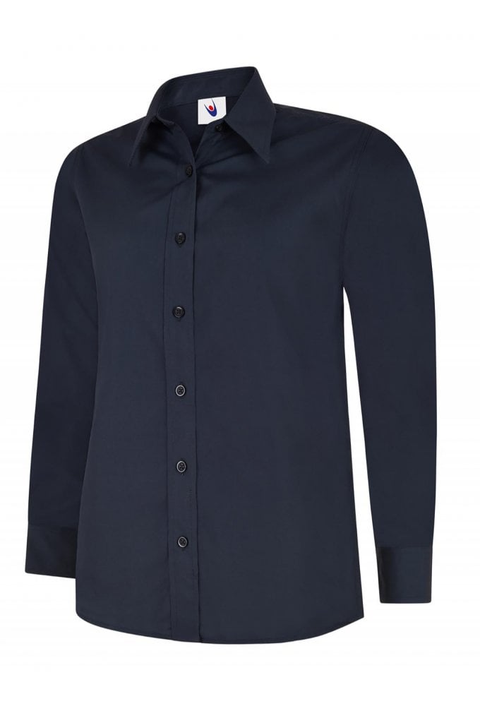 UC711 Ladies Poplin Full Sleeve Shirt (XS To 5XL) 9 COLOURS
