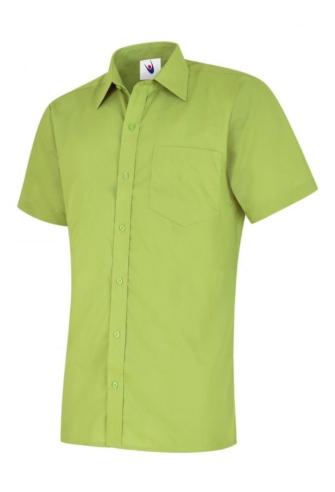 UC710 Mens Poplin Half Sleeve Shirt (Collar Size 14.5 To 19.5) 10 COLOURS