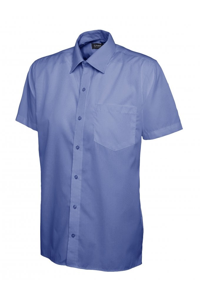 UC710 Mens Poplin Half Sleeve Shirt (Collar Size 14.5 To 19.5) 10 COLOURS