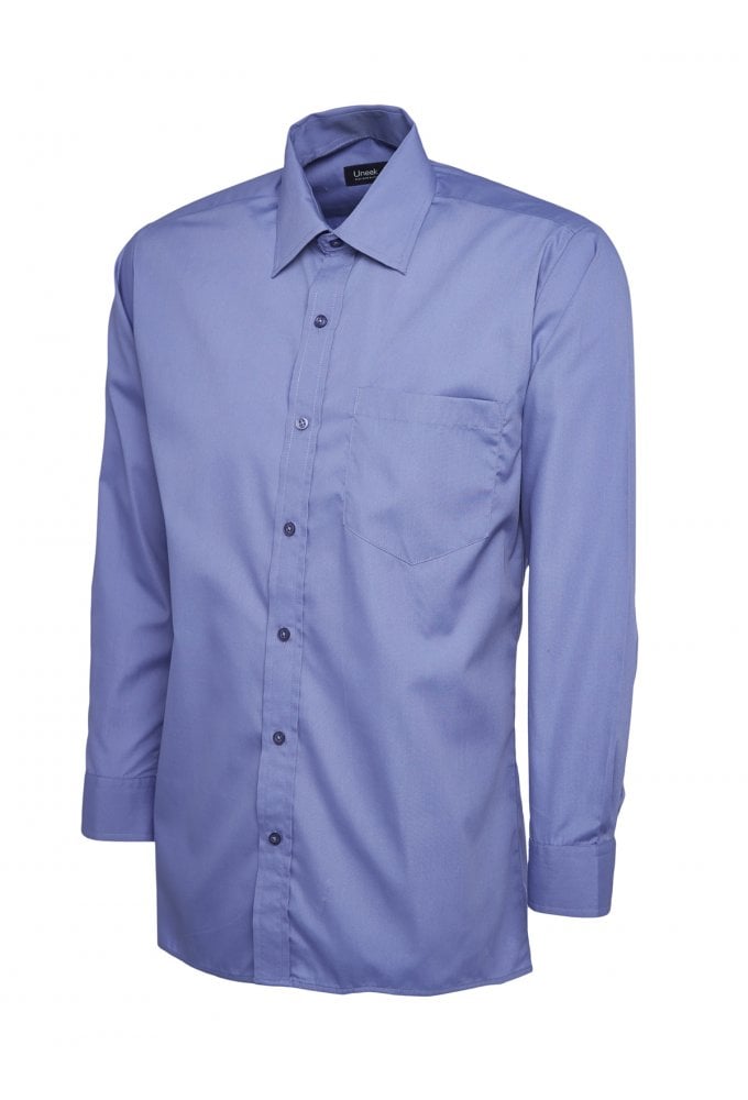 UC709 Mens Poplin Full Sleeve Shirt (Collar Size 14.5 To 19.5) 10 COLOURS