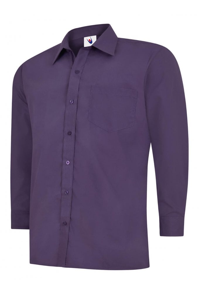 UC709 Mens Poplin Full Sleeve Shirt (Collar Size 14.5 To 19.5) 10 COLOURS