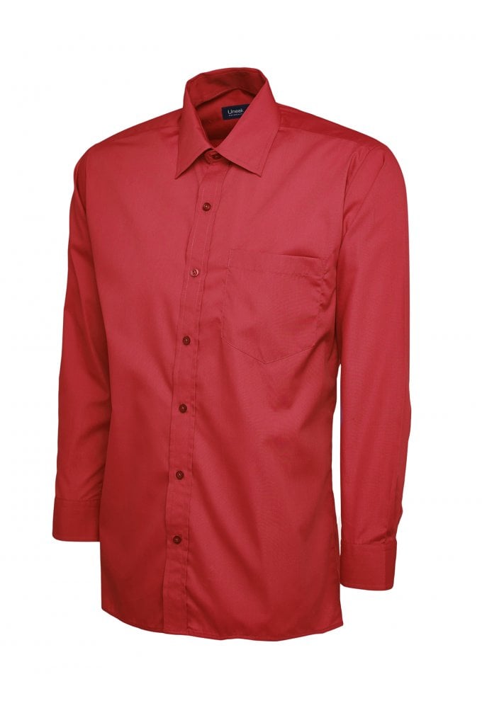 UC709 Mens Poplin Full Sleeve Shirt (Collar Size 14.5 To 19.5) 10 COLOURS