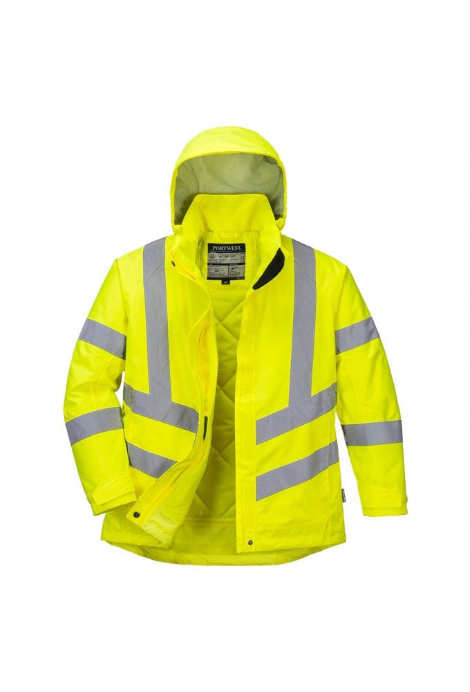 LW74 Portwest Ladies Hi Vis Winter Jacket (XSmall TO 3XLARGE) 2 COLOURS RIS 3279 Orange Only