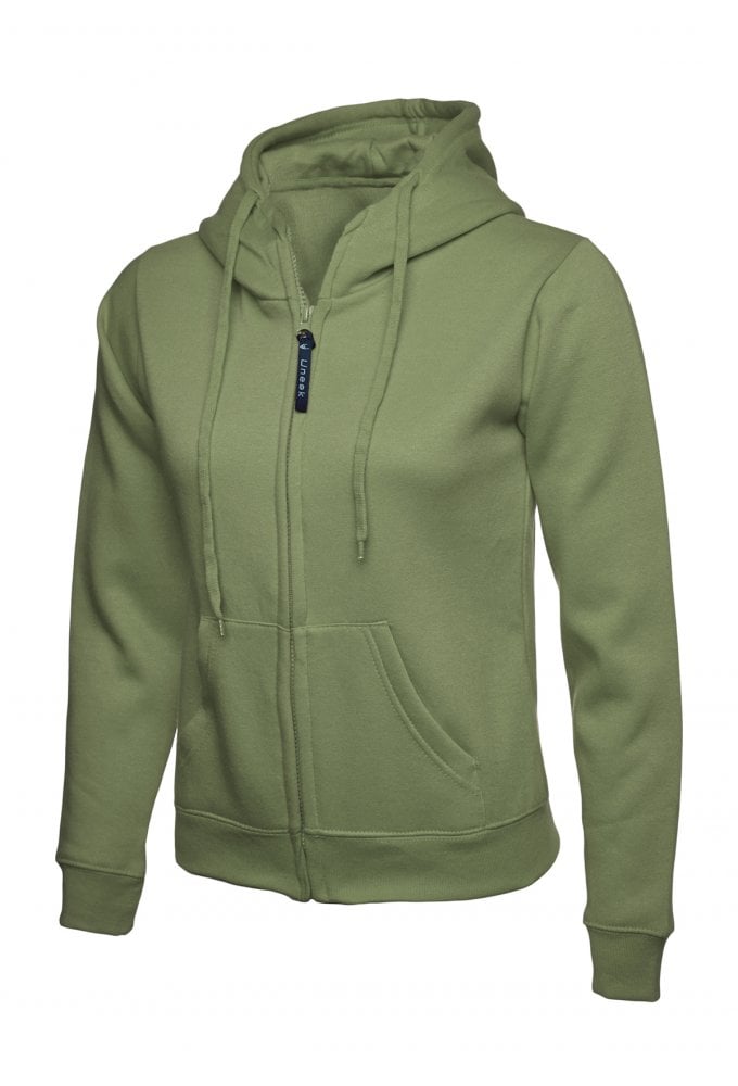UC505 Ladies Classic Full Zip Hooded SweatShirt (XSmall to 3Xlarge) 11 COLOURS