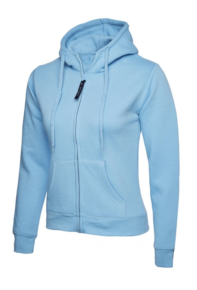 UC505 Ladies Classic Full Zip Hooded SweatShirt (XSmall to 3Xlarge) 11 COLOURS