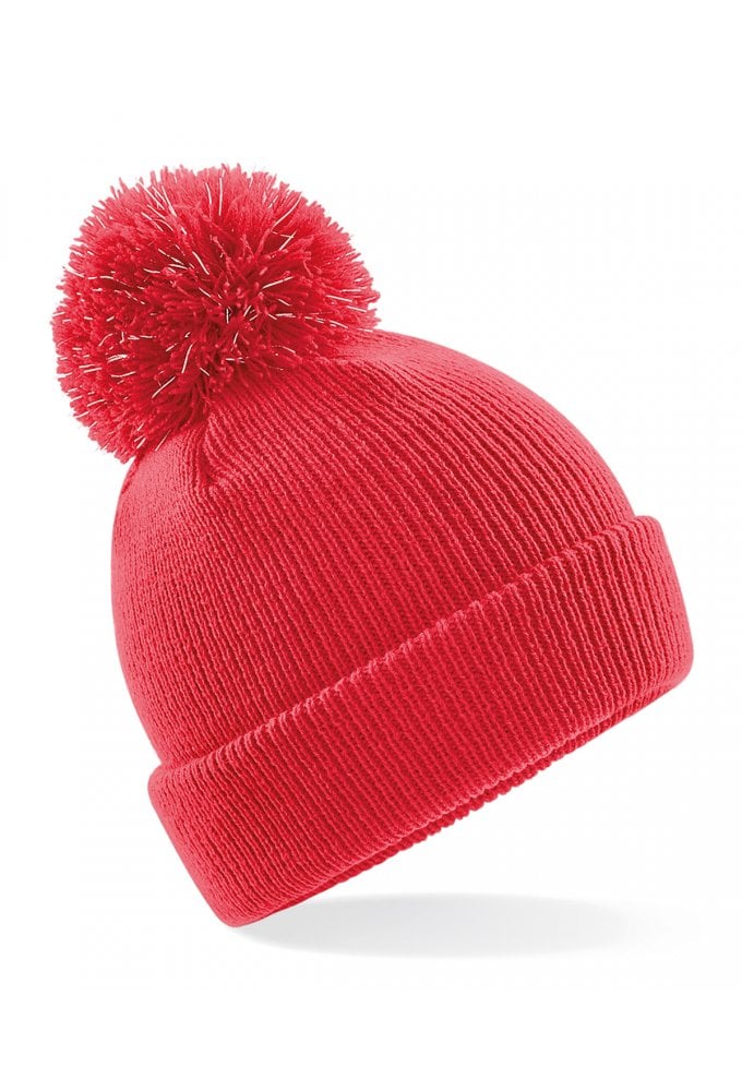 B406B Beechfield Junior reflective bobble beanie