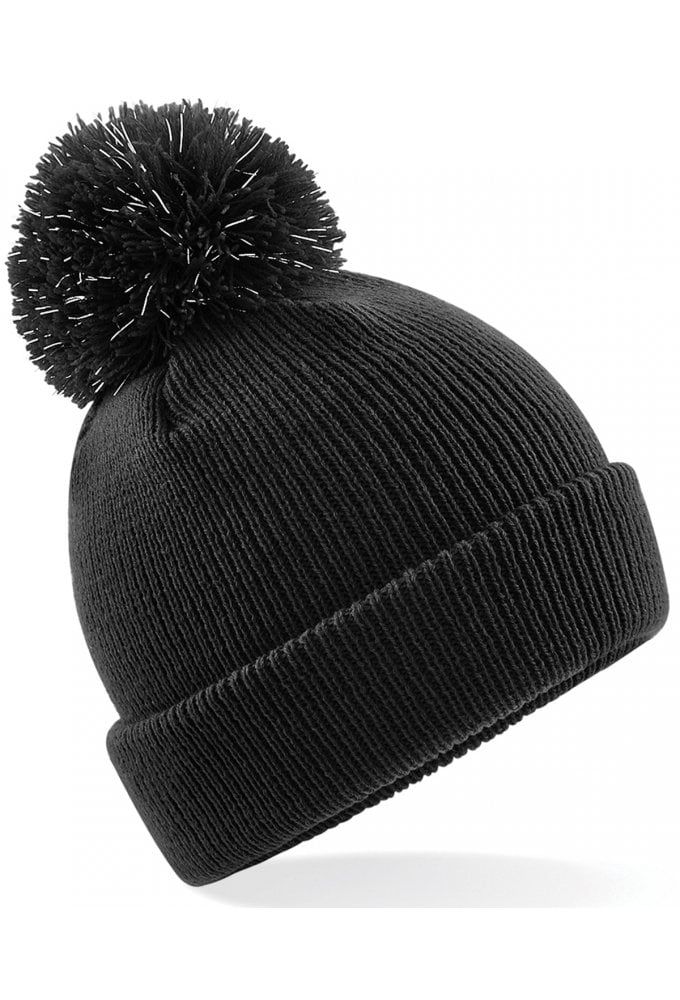 B406B Beechfield Junior reflective bobble beanie