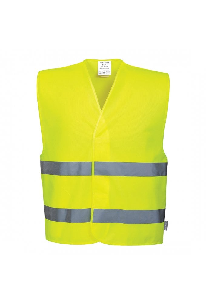 C474 Portwest Hi Vis Vests 2 Band (Small To 5XL) 2 COLOURS