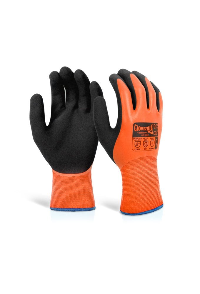 GZ105 Glovezilla Waterproof Thermal Latex Glove Pack Size 10 (5 sizes 7, 8 , 9, 10, 11)